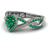 Infinity Inspired Halo Emerald Engagement Ring - Teresa No. 21