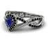 Infinity Inspired Halo Sapphire Engagement Ring - Teresa No. 45