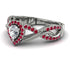 Infinity Inspired Halo Diamond Engagement Ring - Teresa No. 48