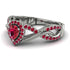 Infinity Inspired Halo Ruby Engagement Ring - Teresa No. 57