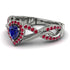 Infinity Inspired Halo Sapphire Engagement Ring - Teresa No. 60 image 3
