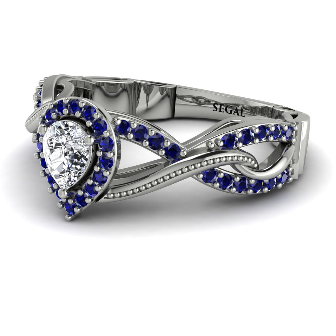 Infinity Inspired Halo Diamond Engagement Ring - Teresa No. 63