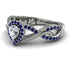 Infinity Inspired Halo Diamond Engagement Ring - Teresa No. 63