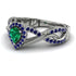 Infinity Inspired Halo Emerald Engagement Ring - Teresa No. 66 image 3