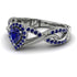 Infinity Inspired Halo Sapphire Engagement Ring - Teresa No. 75 image 3