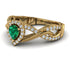 Infinity Inspired Halo Emerald Engagement Ring - Teresa No. 4