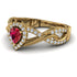 Infinity Inspired Halo Ruby Engagement Ring - Teresa No. 10 image 3