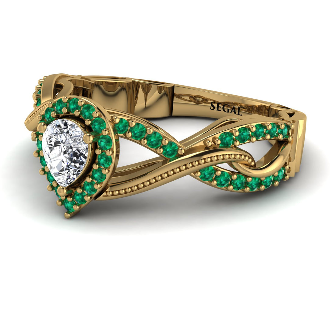 Infinity Inspired Halo Diamond Engagement Ring - Teresa No. 16