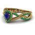 Infinity Inspired Halo Sapphire Engagement Ring - Teresa No. 28 image 3