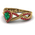Infinity Inspired Halo Emerald Engagement Ring - Teresa No. 49