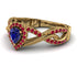 Infinity Inspired Halo Sapphire Engagement Ring - Teresa No. 58 image 3