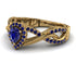 Infinity Inspired Halo Sapphire Engagement Ring - Teresa No. 73 image 3
