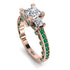 Modern Geometric Diamond Gold Engagement Ring - Beverly No. 17