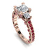 Modern Geometric Diamond Gold Engagement Ring - Beverly No. 47 image 11