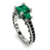 Modern Geometric Emerald Gold Engagement Ring - Beverly No. 36 image 11