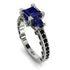 Modern Geometric Sapphire Gold Engagement Ring - Beverly No. 45 image 11