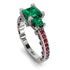 Modern Geometric Emerald Gold Engagement Ring - Beverly No. 51 image 11
