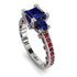 Modern Geometric Sapphire Gold Engagement Ring - Beverly No. 60 image 12