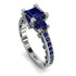 Modern Geometric Sapphire Gold Engagement Ring - Beverly No. 75 image 11