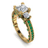 Modern Geometric Diamond Gold Engagement Ring - Beverly No. 16