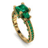 Modern Geometric Emerald Gold Engagement Ring - Beverly No. 19 image 11