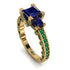 Modern Geometric Sapphire Gold Engagement Ring - Beverly No. 28