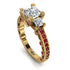 Modern Geometric Diamond Gold Engagement Ring - Beverly No. 46 image 11