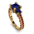 Modern Geometric Sapphire Gold Engagement Ring - Beverly No. 58 image 11