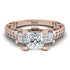 Modern Geometric Diamond Gold Engagement Ring - Beverly No. 2