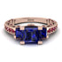 Modern Geometric Sapphire Gold Engagement Ring - Beverly No. 59
