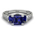Modern Geometric Sapphire Gold Engagement Ring - Beverly No. 15 image 12