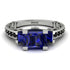 Modern Geometric Sapphire Gold Engagement Ring - Beverly No. 45 image 12