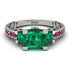 Modern Geometric Emerald Gold Engagement Ring - Beverly No. 51 image 12