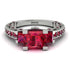 Modern Geometric Ruby Gold Engagement Ring - Beverly No. 57