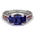 Modern Geometric Sapphire Gold Engagement Ring - Beverly No. 60