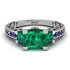 Modern Geometric Emerald Gold Engagement Ring - Beverly No. 66 image 12