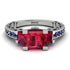 Modern Geometric Ruby Gold Engagement Ring - Beverly No. 72 image 12