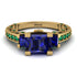 Modern Geometric Sapphire Gold Engagement Ring - Beverly No. 28 image 12