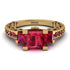 Modern Geometric Ruby Gold Engagement Ring - Beverly No. 55 image 12