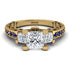Modern Geometric Diamond Gold Engagement Ring - Beverly No. 61