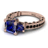 Modern Geometric Sapphire Gold Engagement Ring - Beverly No. 44
