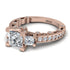 Modern Geometric Diamond Gold Engagement Ring - Beverly No. 2 image 16