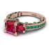 Modern Geometric Ruby Gold Engagement Ring - Beverly No. 26