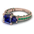 Modern Geometric Sapphire Gold Engagement Ring - Beverly No. 29