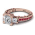 Modern Geometric Diamond Gold Engagement Ring - Beverly No. 47