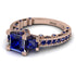 Modern Geometric Sapphire Gold Engagement Ring - Beverly No. 74