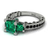 Modern Geometric Emerald Gold Engagement Ring - Beverly No. 36