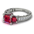 Modern Geometric Ruby Gold Engagement Ring - Beverly No. 12 image 13