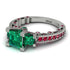Modern Geometric Emerald Gold Engagement Ring - Beverly No. 51 image 13