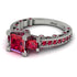 Modern Geometric Ruby Gold Engagement Ring - Beverly No. 57